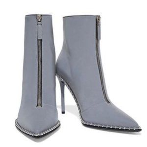 Alexander Wang Eri Studded Zipper Suede Booties